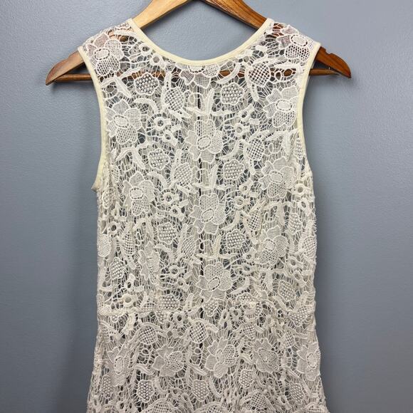 Cabi White Lace Tank Top Floral Dainty Exposed Zipper Cottage Core Boho Small - Picture 3 of 8
